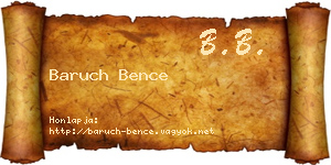 Baruch Bence névjegykártya